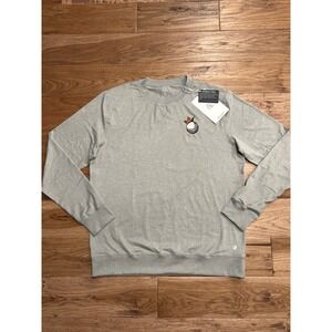 NWT Rhoback Pace Performance Crew Pullover Stainless Steel/White Golfball Mens L